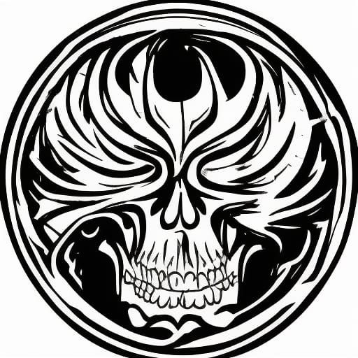 Icarus Skeleton Vector Logo Design