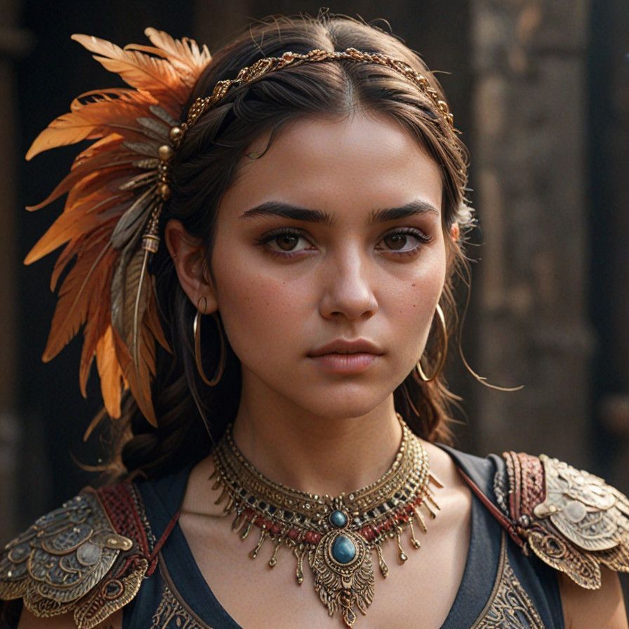 Serene Tribal Princess in Grandeur