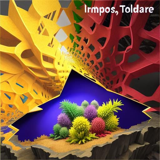 Fractal Botanical Arrangement in Psychedelic Style