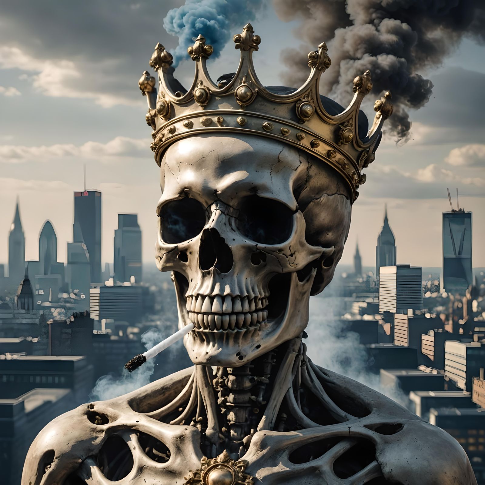Smoking Skull King of London