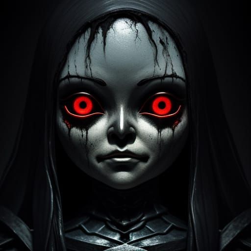 Creepy Cute Doll in Dark Fantasy Style
