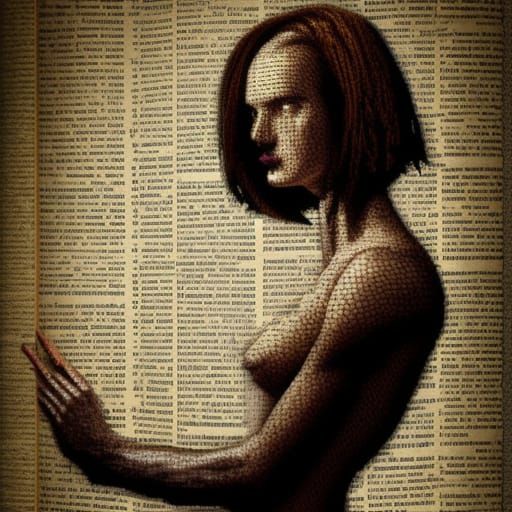 Pixel Art Human Figure of Antique Books