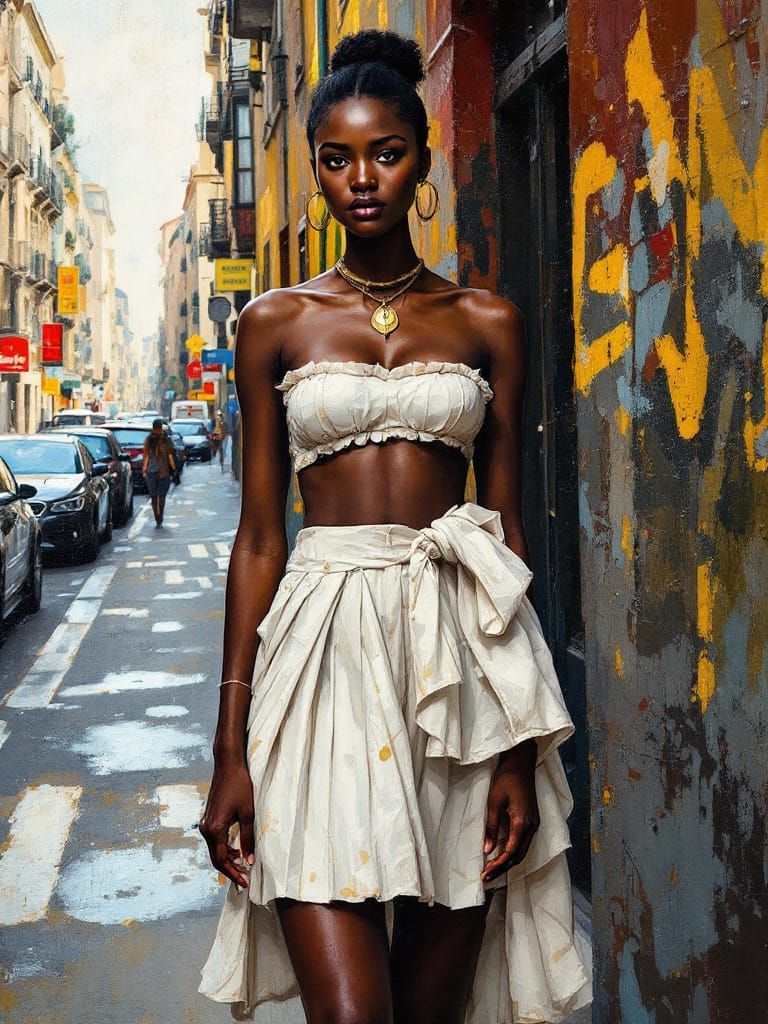 African Warrior Woman in Wax Art