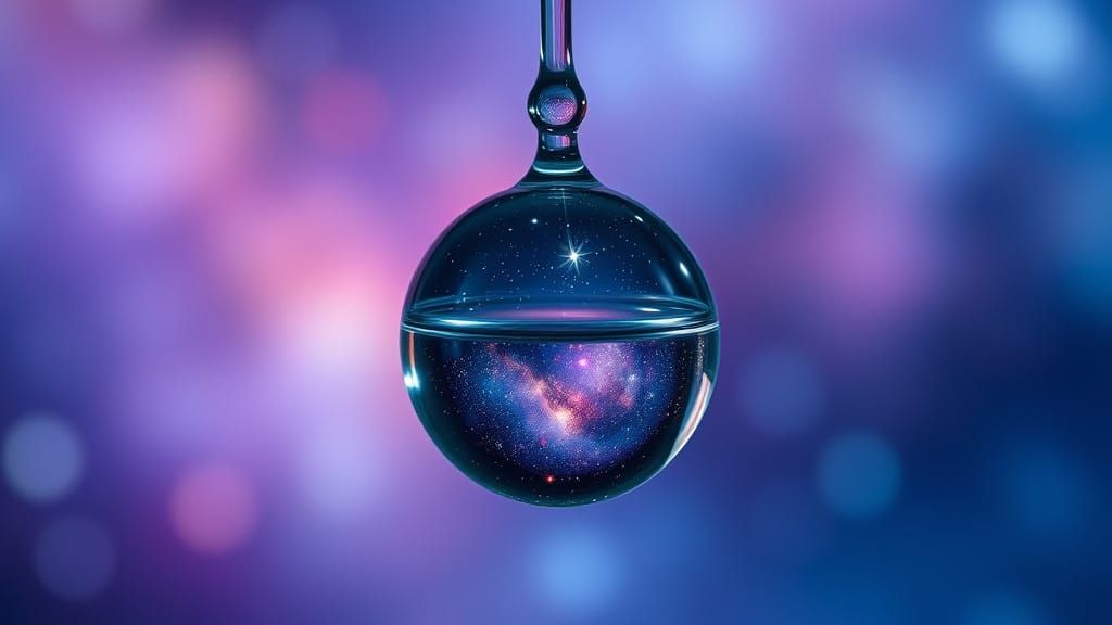 Stellar Water Droplet Radiates Ethereal Glow