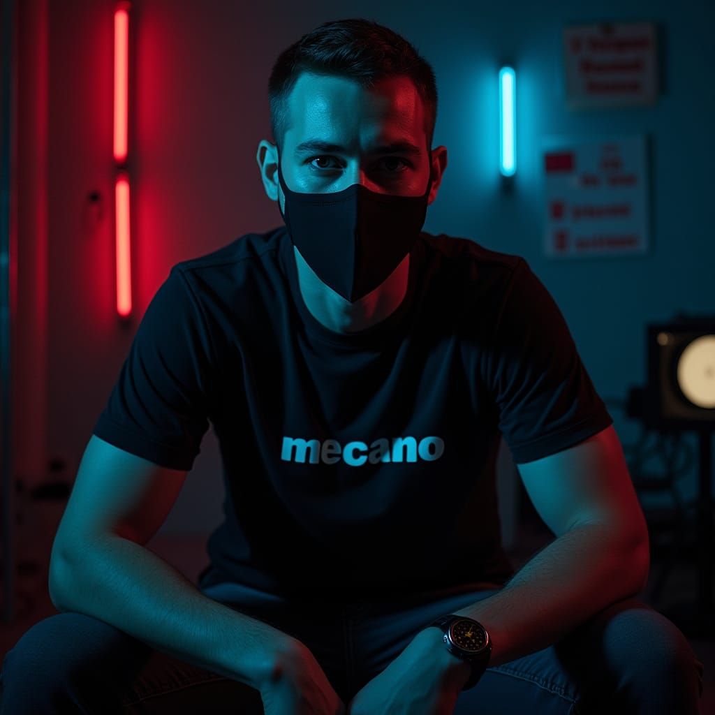 Intense Studio Portrait in Crime Thriller Style