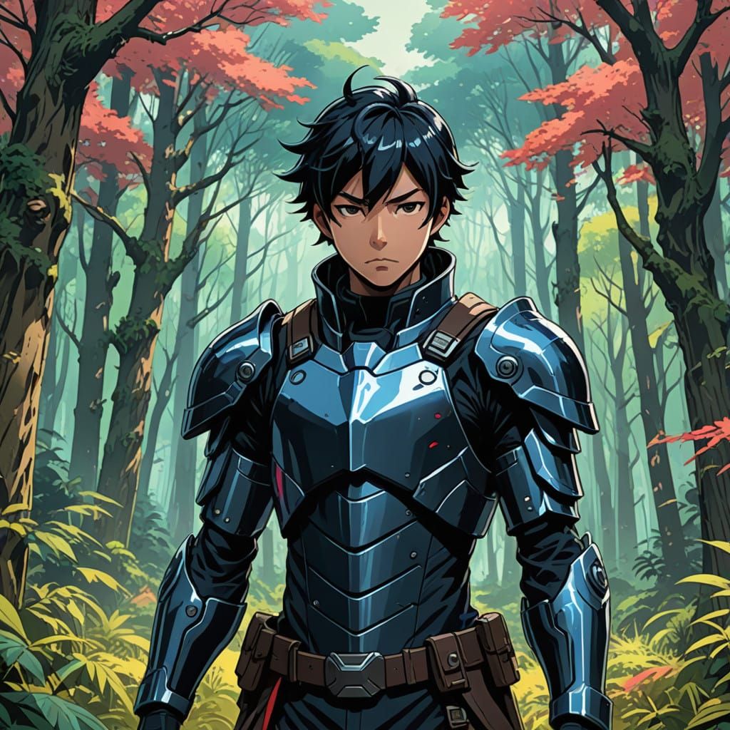 Epic Fantasy Warriors in a Vibrant Forest Landscape