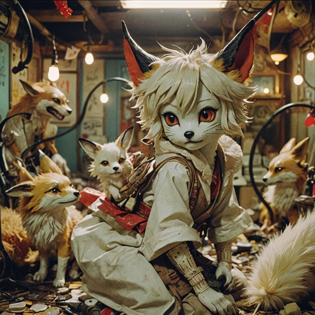 Kawaii Kitsune Kansas: Assemblage Art Film Still