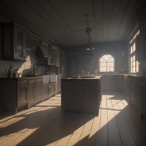 Mouse in Kitchen: 3D Game Cinematic Graphics