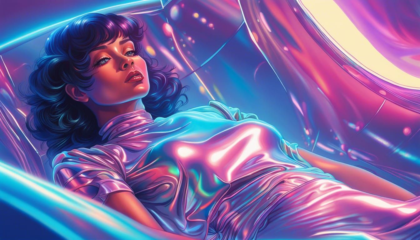 Retro Sci-Fi Spacegirl in Sorayama Style