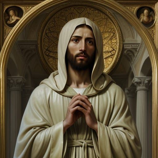 Solemn Jesus in Ethereal Renaissance Style