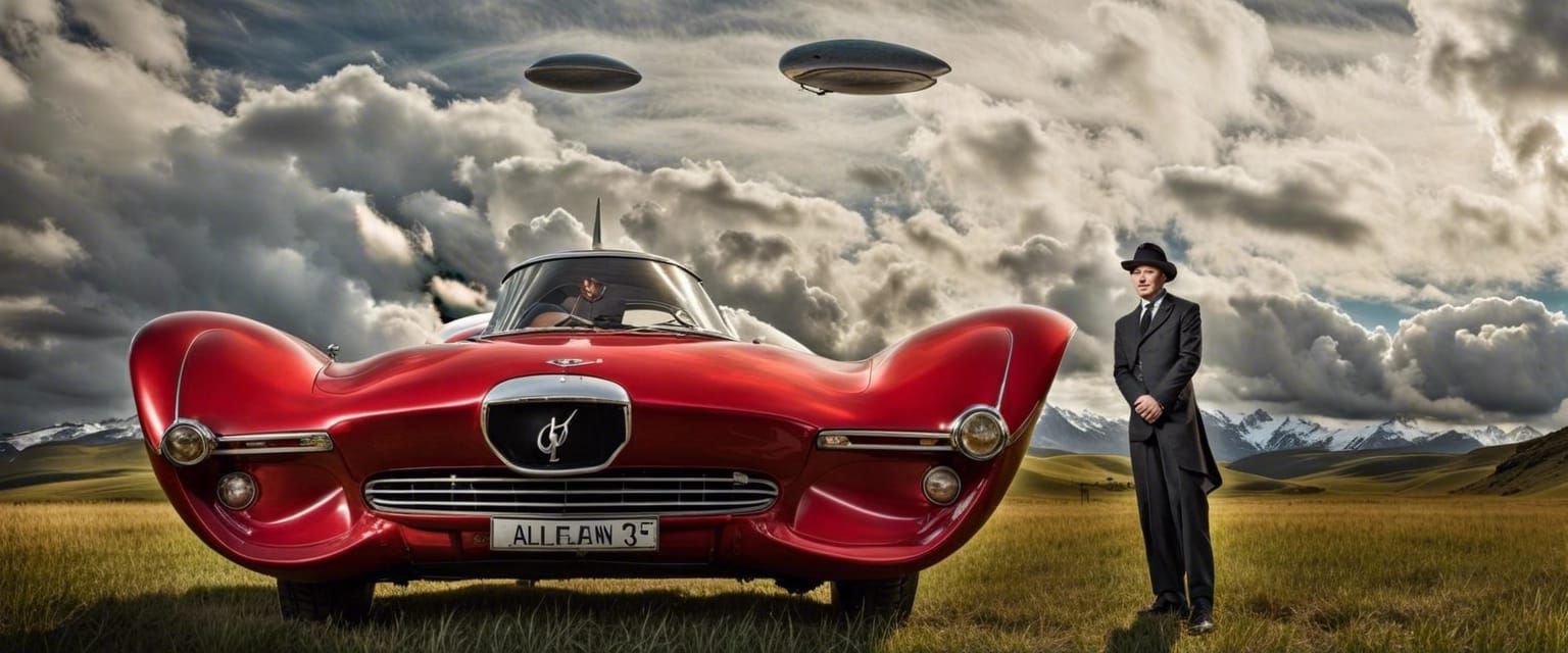 Surreal Alien Restaurant Celebration in Gritty Setting