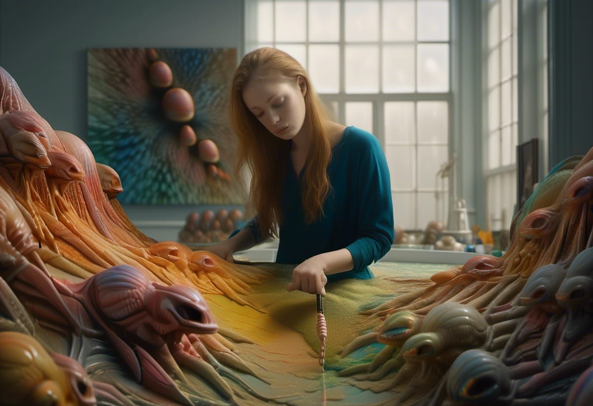 Surreal Portraits in White Laboratory by Max Ernst