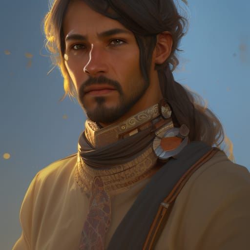 Desert Merchant: Hyperdetailed Fantasy Portrait