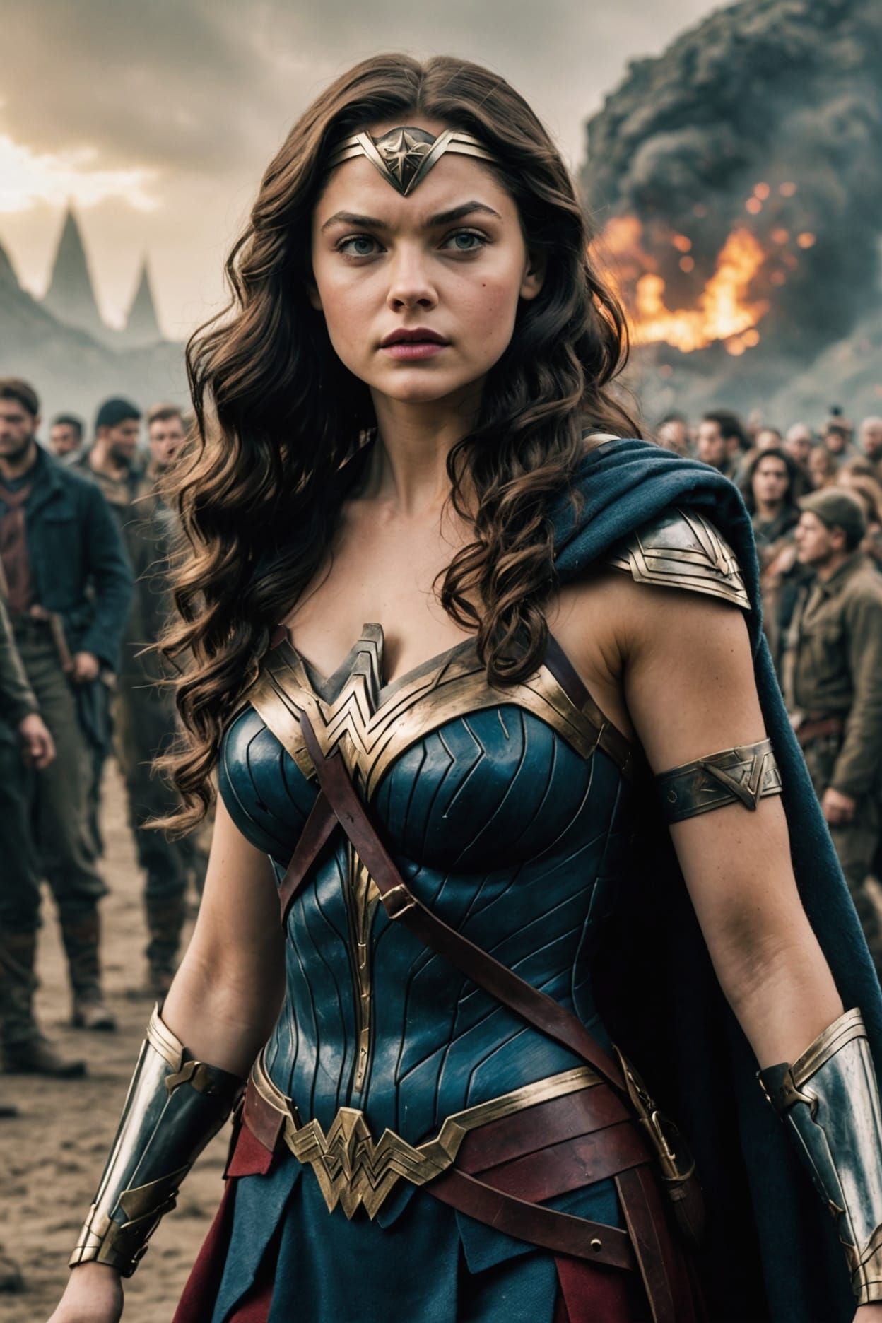 Wonder Woman Inspired Superheroine in Cinematic Style