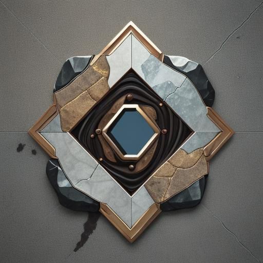 Metallic Tree Sculpture in 3D