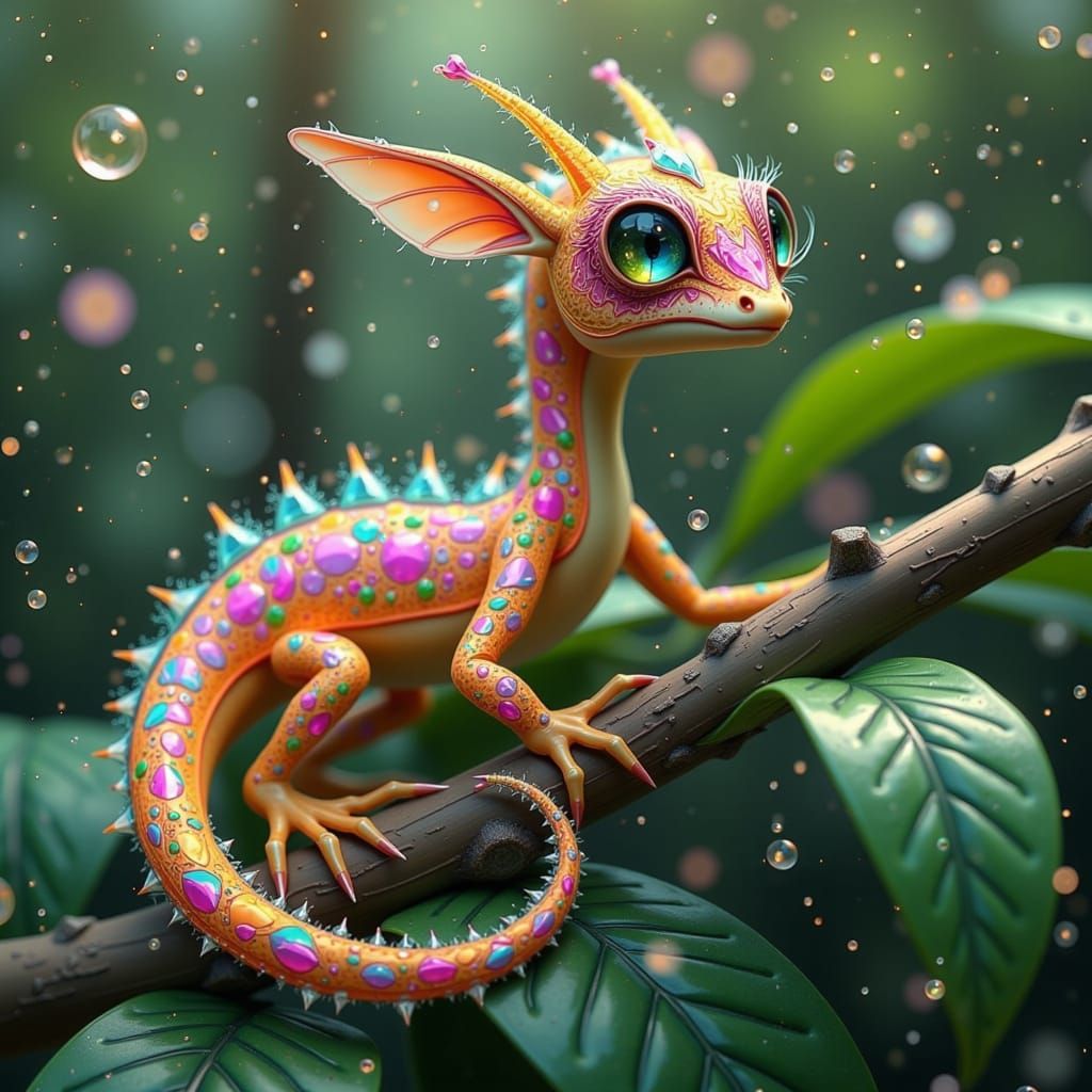 Vibrant Fae Dragon with Passion Fruit Body