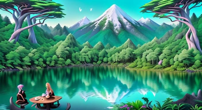 Porcelain Fairy Goddess in Enchanted Forest