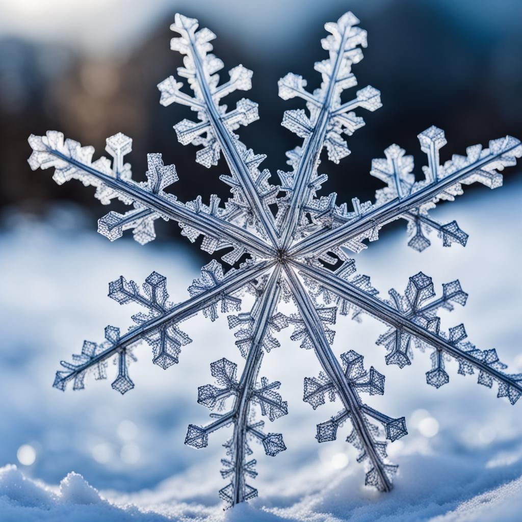 The beauty of a snowflake
