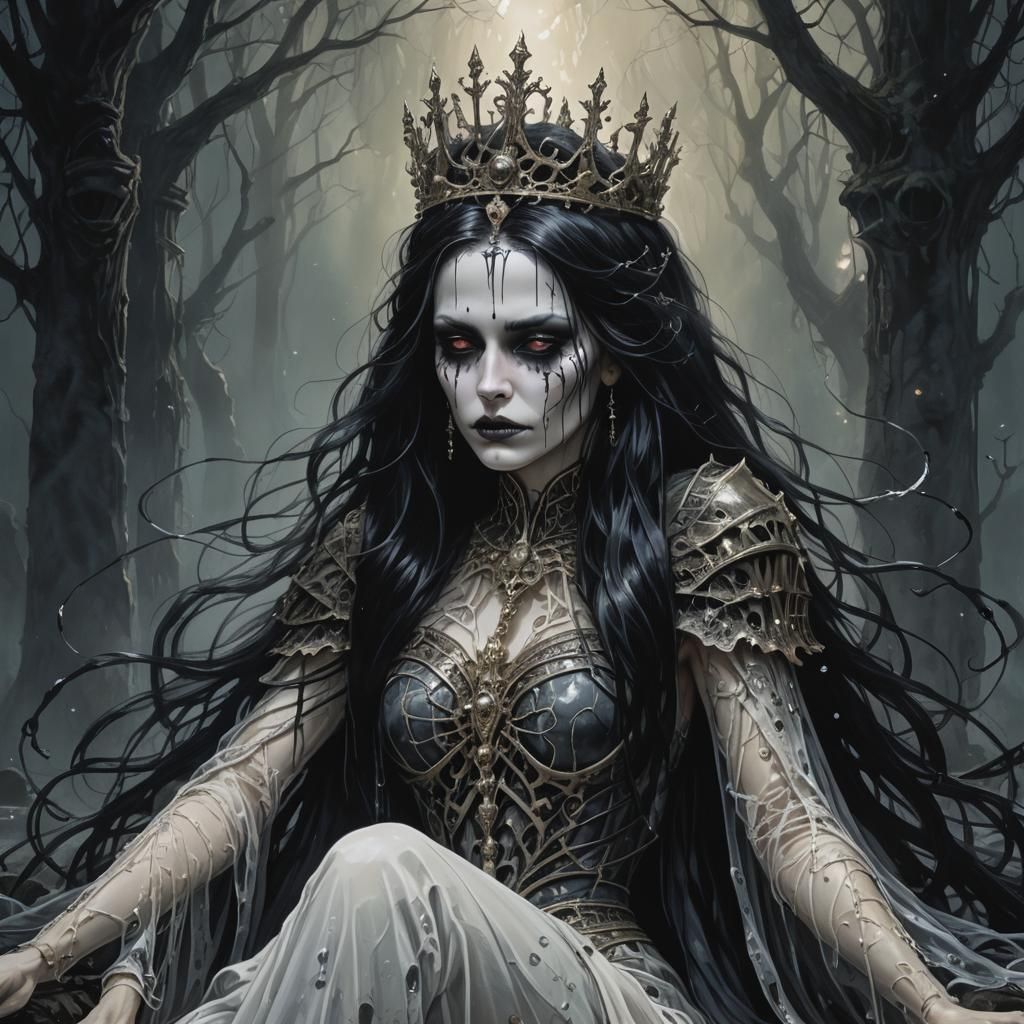 Queen of the Dead in Dark Fantasy Style