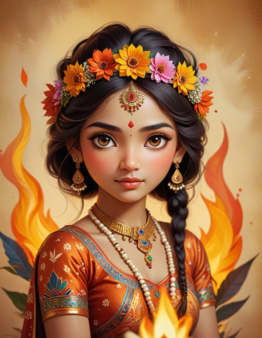 Vedic spirit blooms in vibrant ceremony light