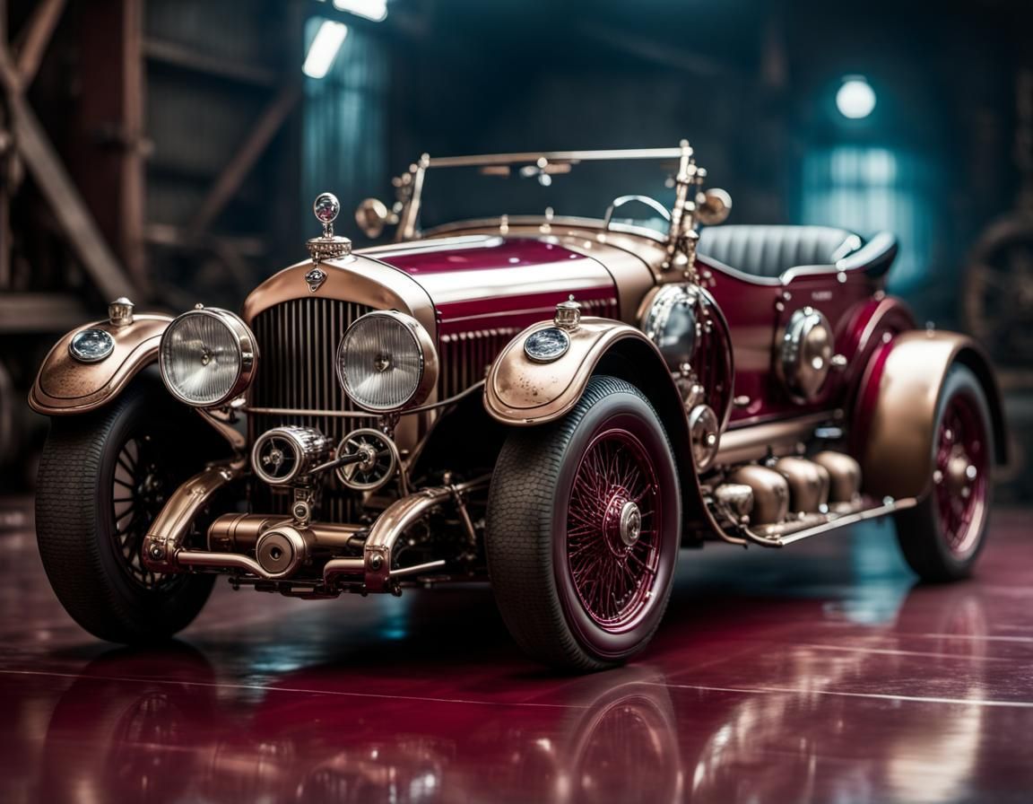 Biomechanoid 1927 Bently Roadster in Old Barn