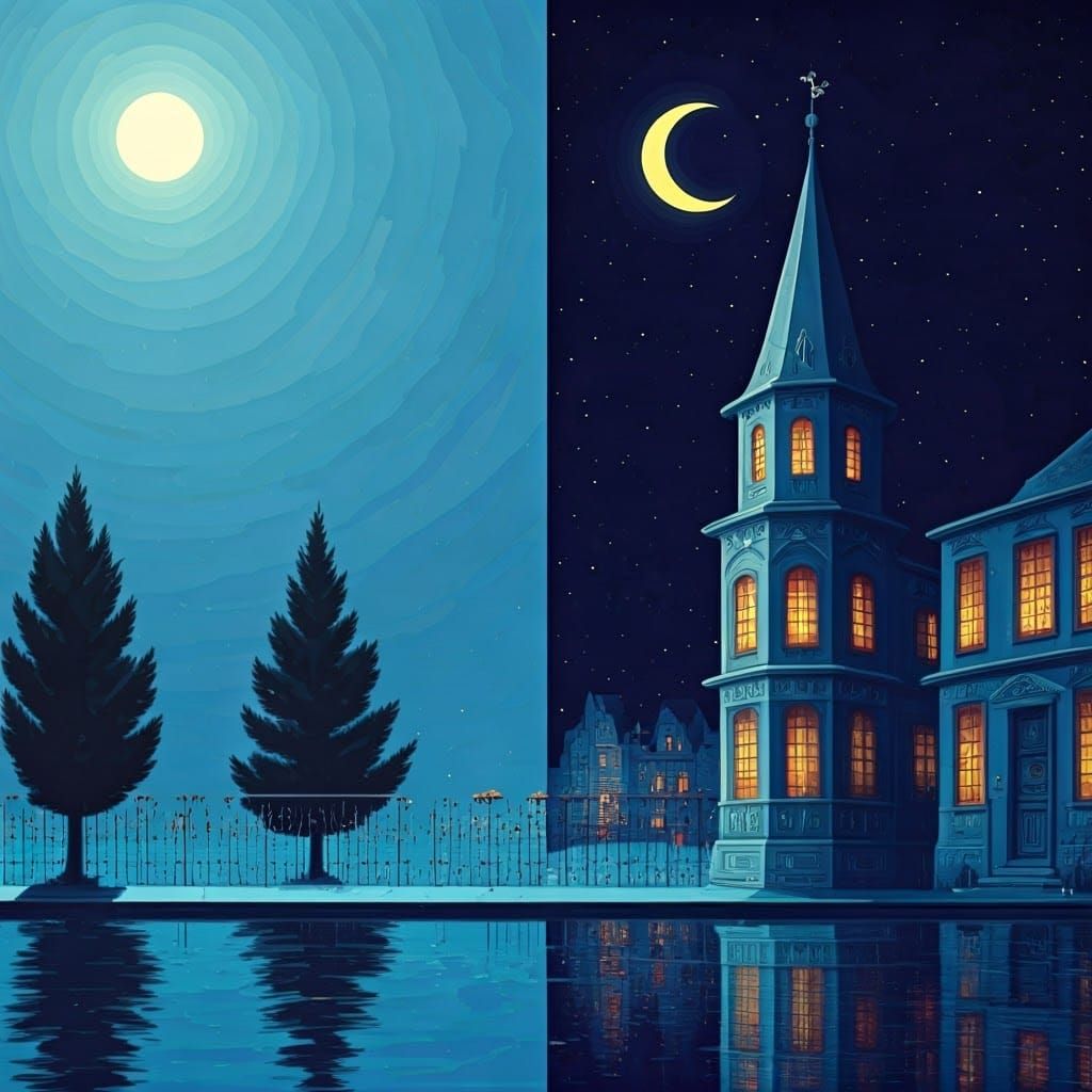 Bipolar Landscape in Paul Klee's Style