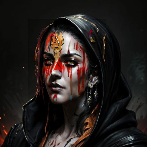 Dark Fantasy Betrayal in Vibrant, High-Contrast Graffiti Art