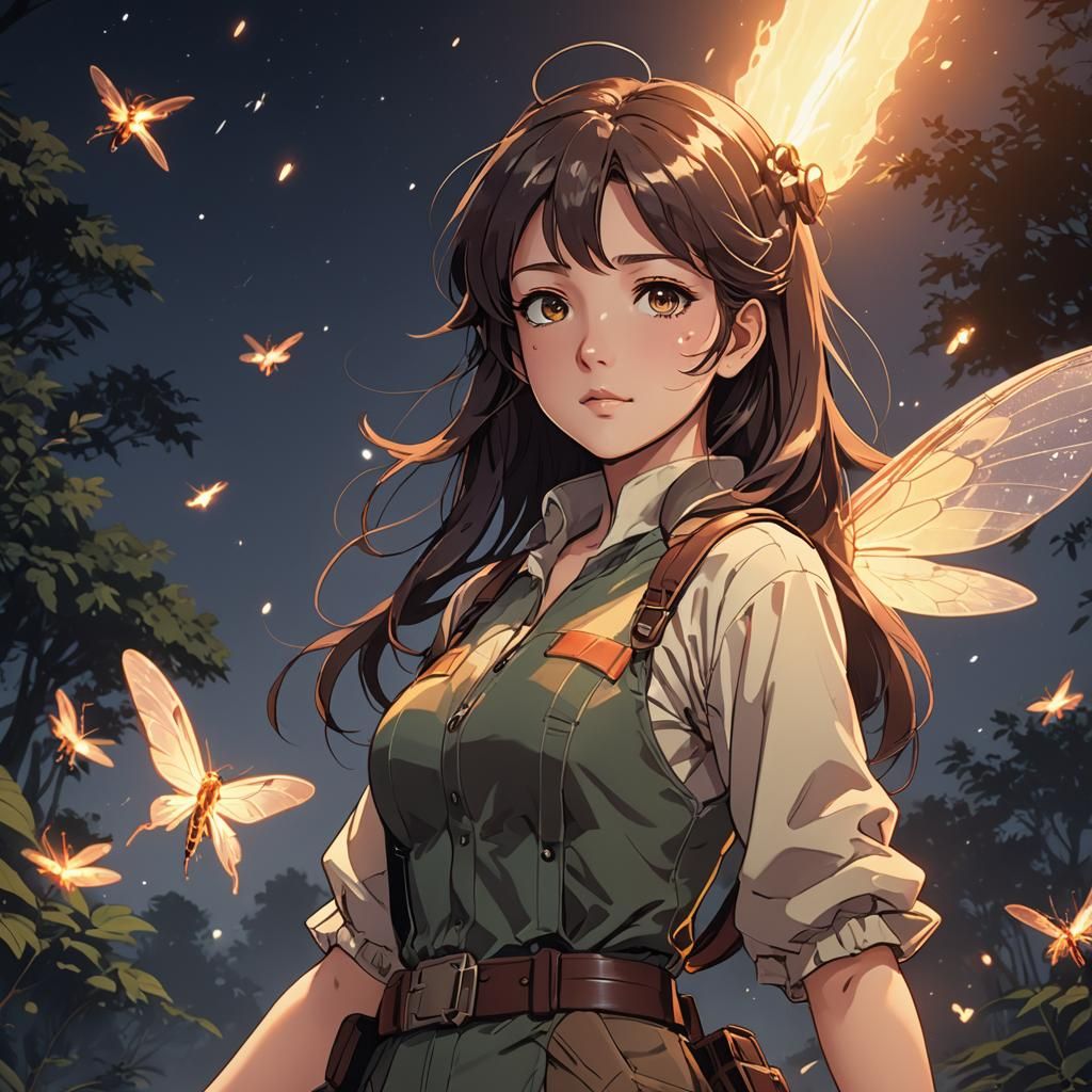 Firefly in Cel-Shaded Anime Style
