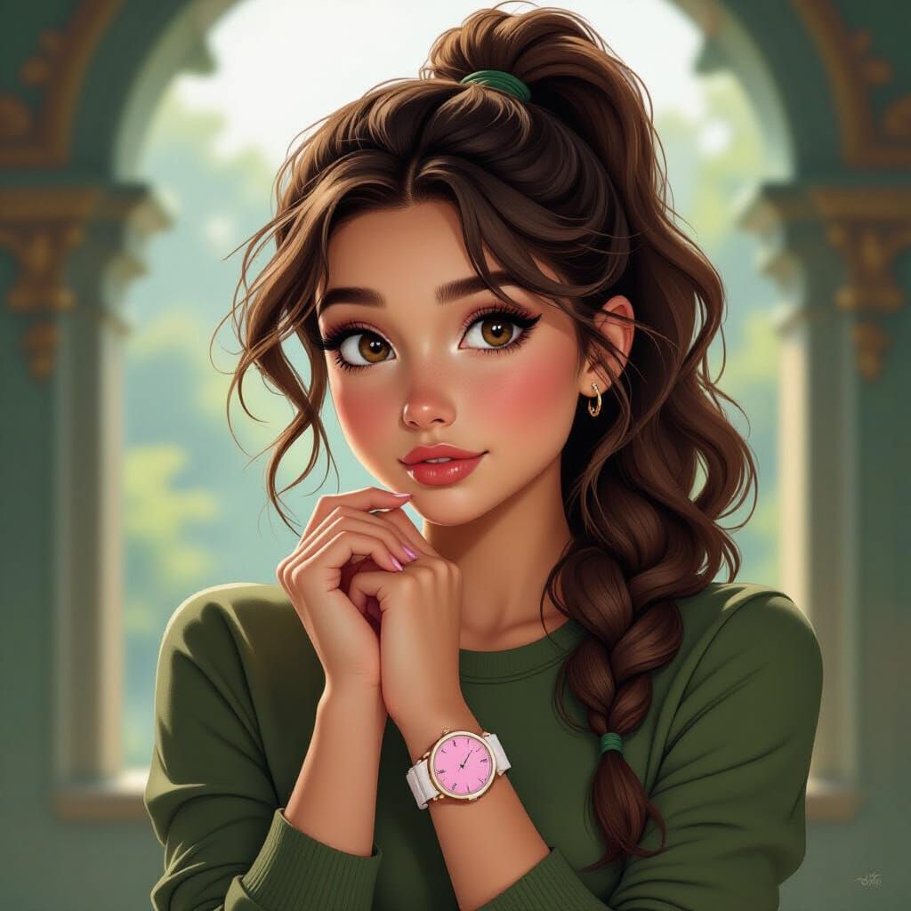 Teenage Girl Portrait in Detailed Matte Fantasy Art