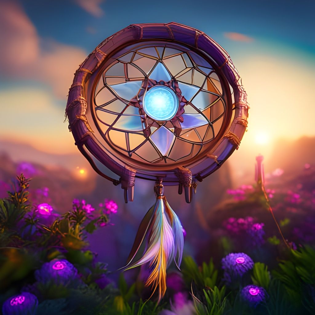 Magical Dreamcatcher in Storybook Watercolor Style