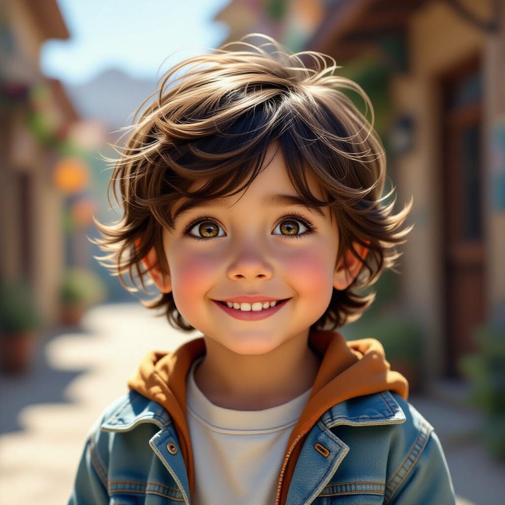 Photorealistic Portrait of a Smiling Child