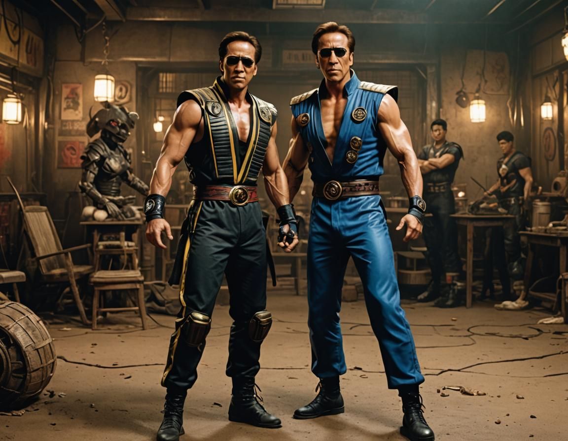 Nicholas Cage as Johnny Cage in Mortal Kombat Remake