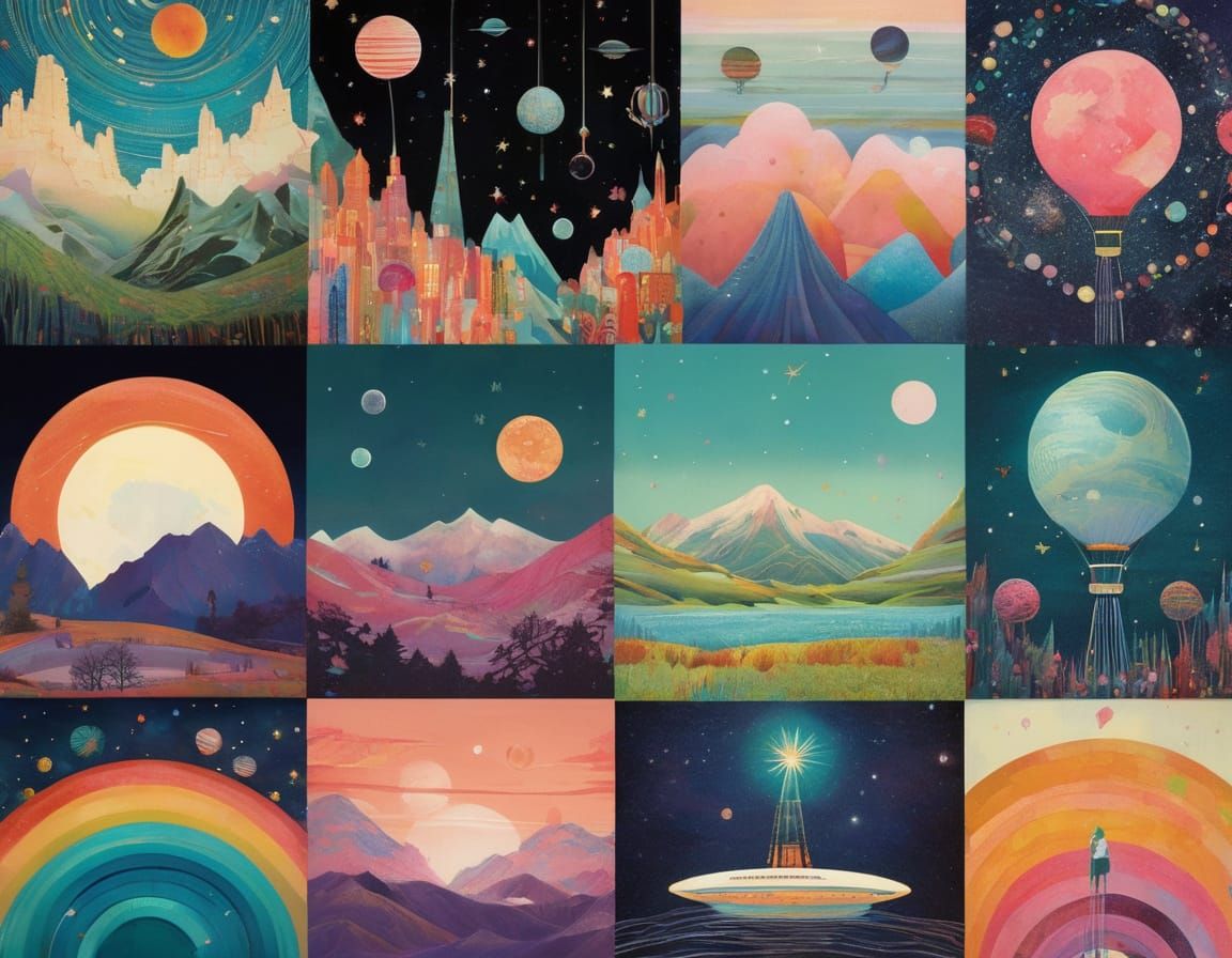 Charming Astronaut Portrait in Pastel Hues