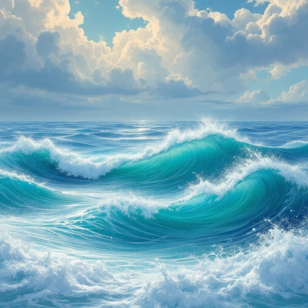 Dreamy Ocean Landscape in Realistic Surreal Style