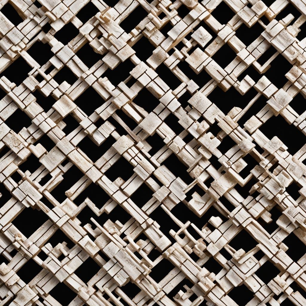 Intricate Lattice Carved from Ossified Bones