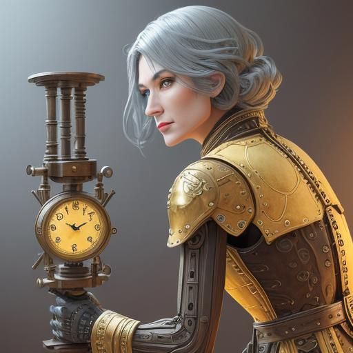 Intricate Mechanical Contraption in Industrial Style