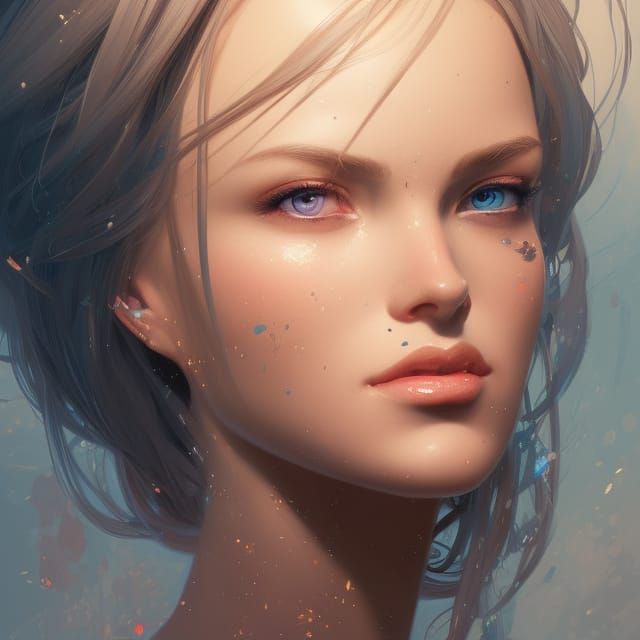 Gorgeous Lady Portrait in Hyperdetailed Style
