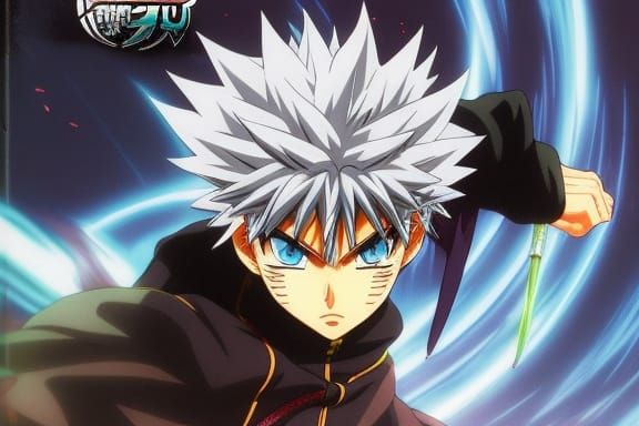 Electric Ninja Battle: Fantasy Anime Art