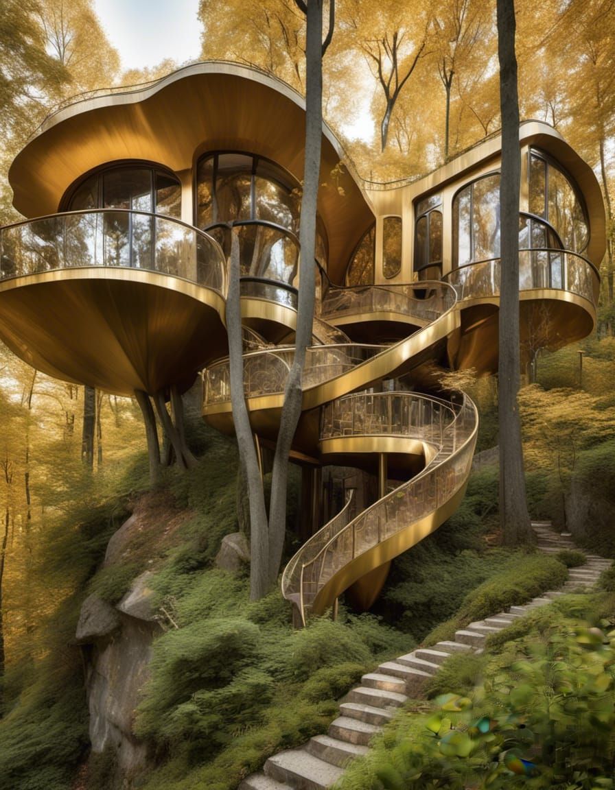 Psychedelic Treehouse: Organic Architecture in 3D