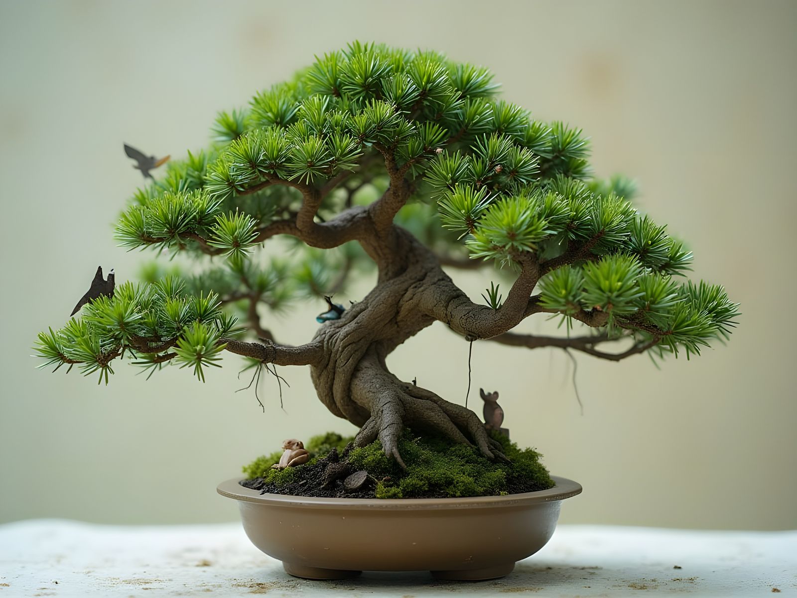Miniature Yggdrasil Bonsai in Nordic Style