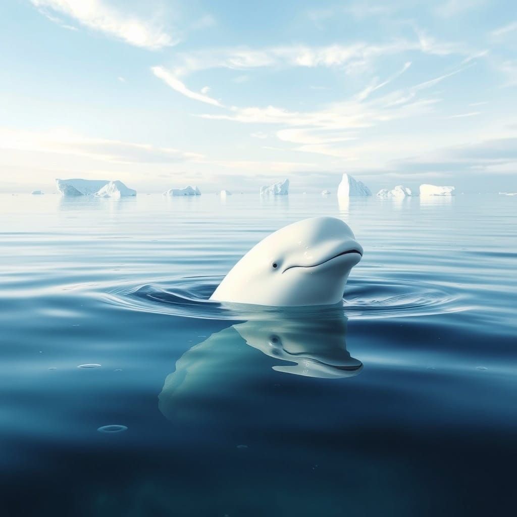 Whale Emerges from Arctic Dreamscapes