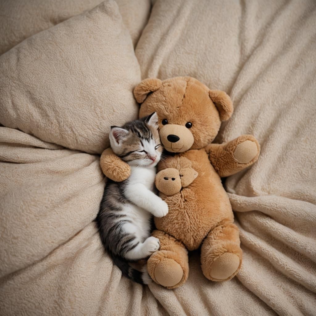 Kitten's Nap: A Cozy Moment Captured