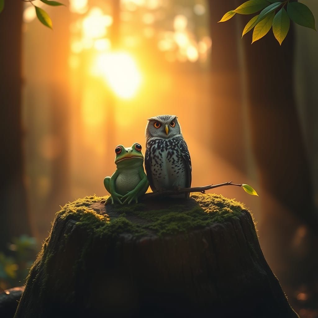 Frog and Owl Watch Sunrise: Instagram Photo