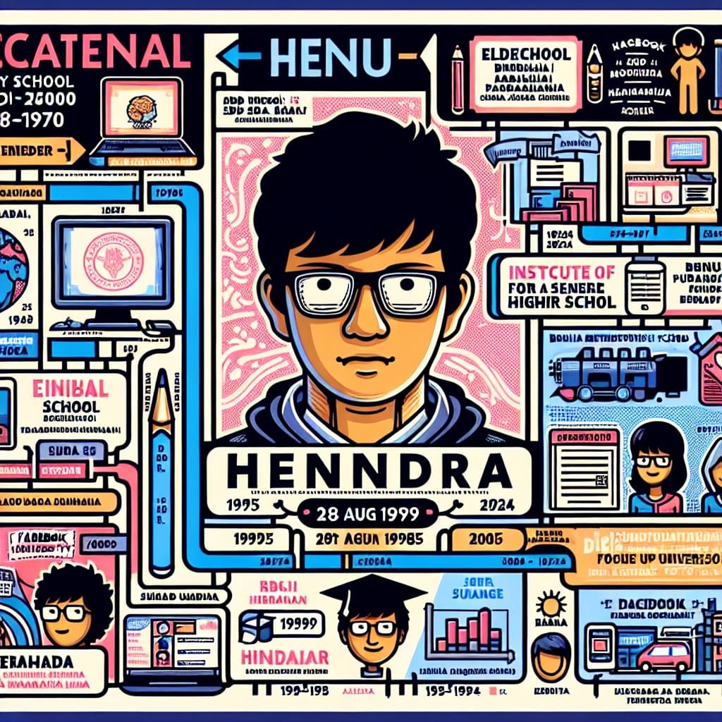 Hendra's Educational Profile in Infographic Style