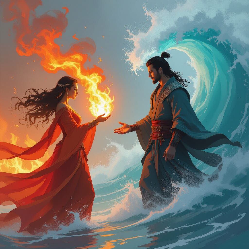 Fiery Woman Meets Water Man in Elemental Love Clash