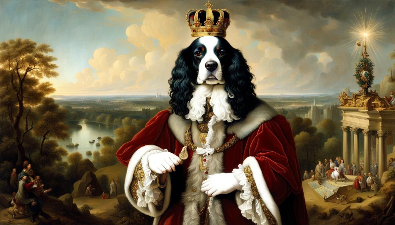 King Charles in Royal Christmas Landscape
