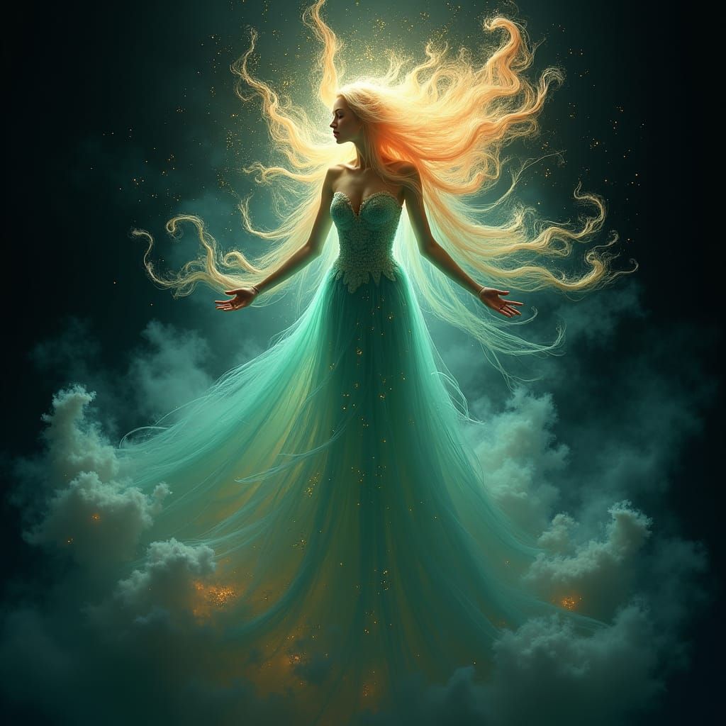 Ethereal Soul in Dreamscape: A Matte Painting