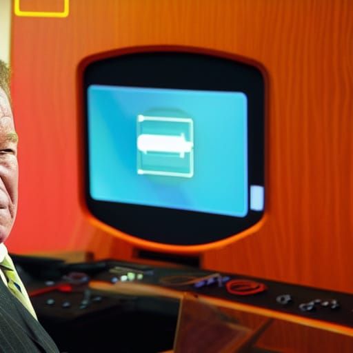 Futuristic Starship View Screen in Science Fiction Style