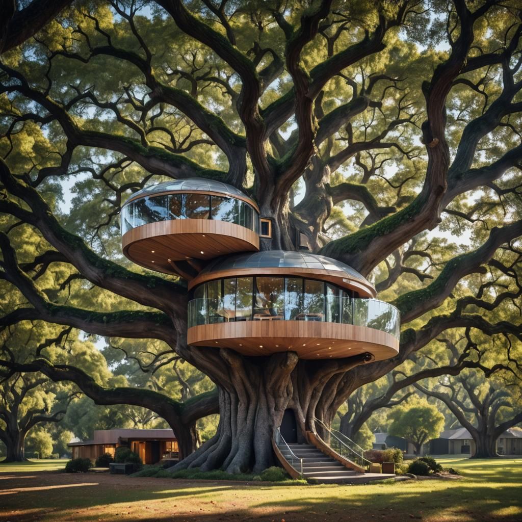 Futuristic Home in Oak Tree, Professional Photography