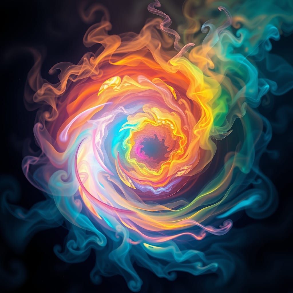 Cosmic Vortex in Iridescent Hues